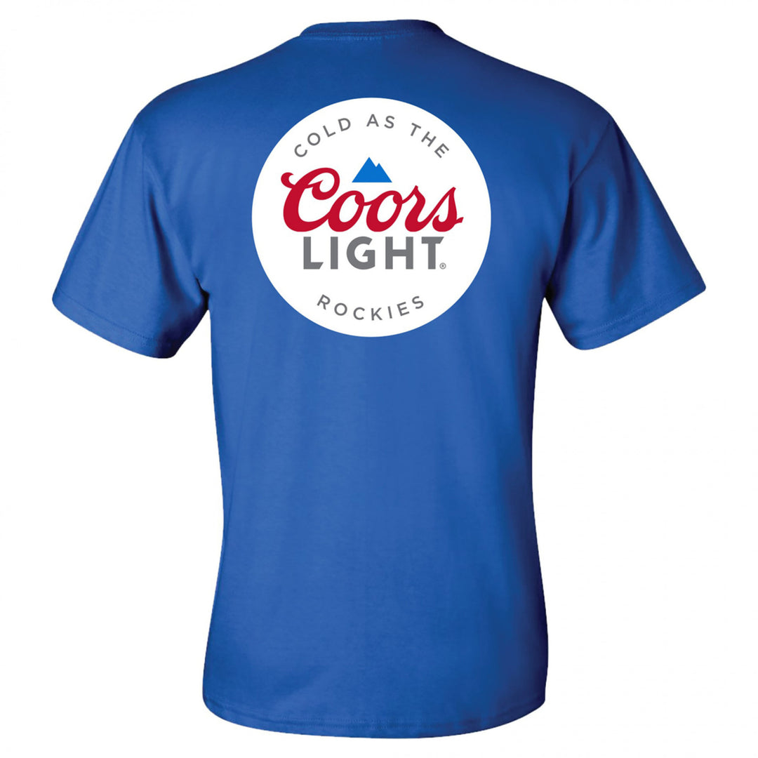 Coors Light Mountain Pocket Logo with Rear Logo Print T-Shirt Image 2