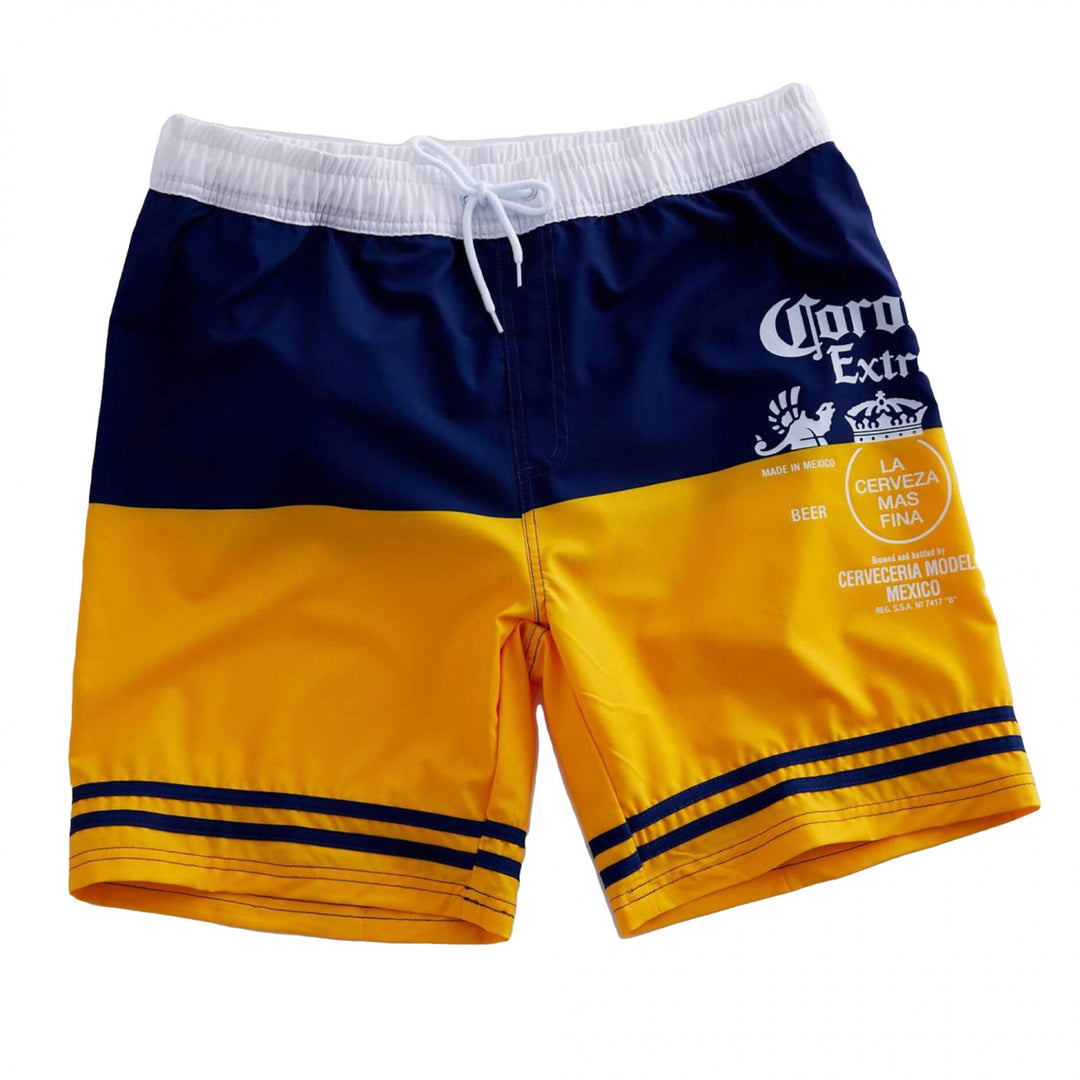 Corona Extra Striped Stretch Board Shorts Image 1