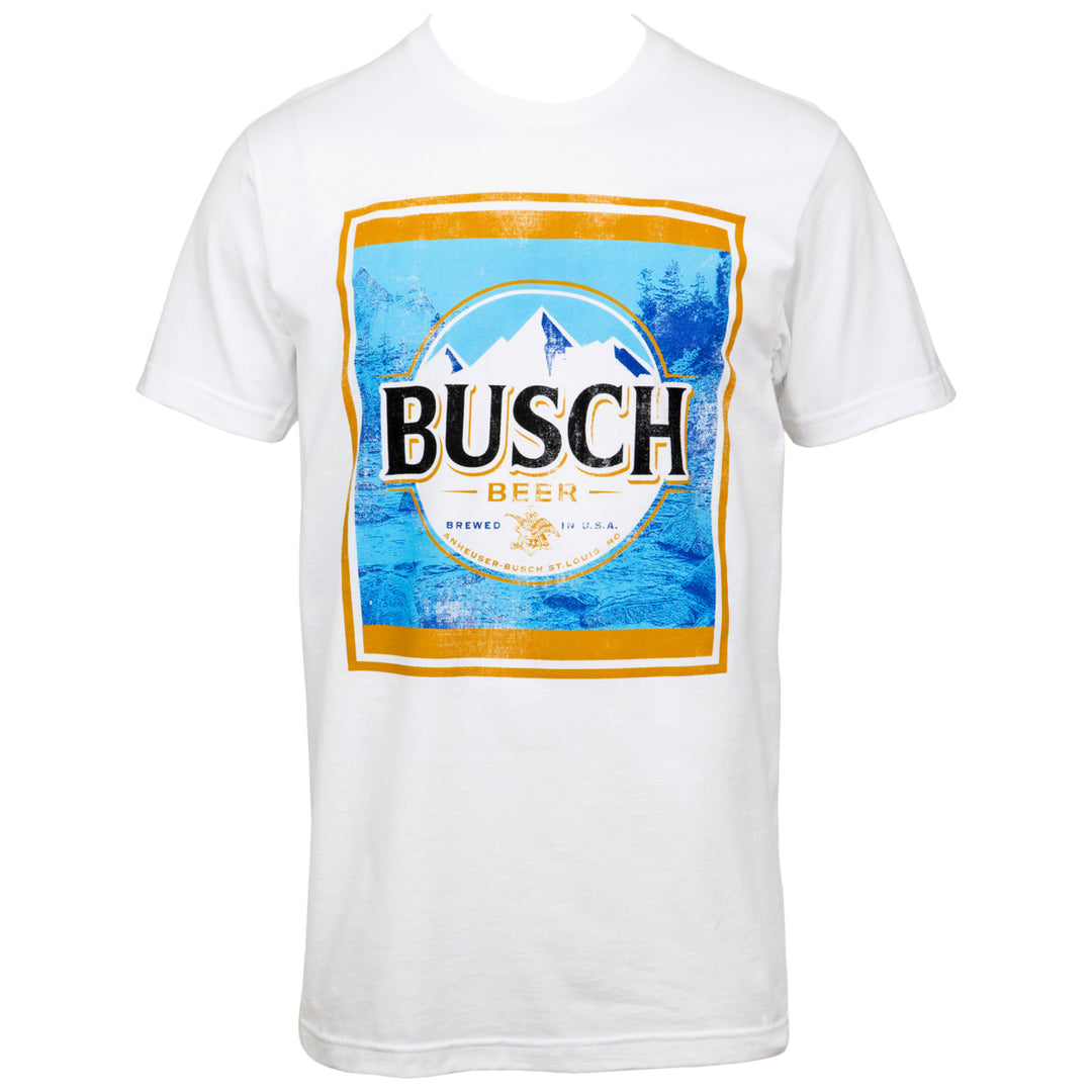 Busch Beer Jumbo Print Vintage Label T-Shirt Image 1