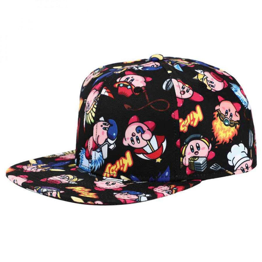 Nintendo Kirby Power-Ups AOP Sublimated Flat Bill Snapback Hat Image 1