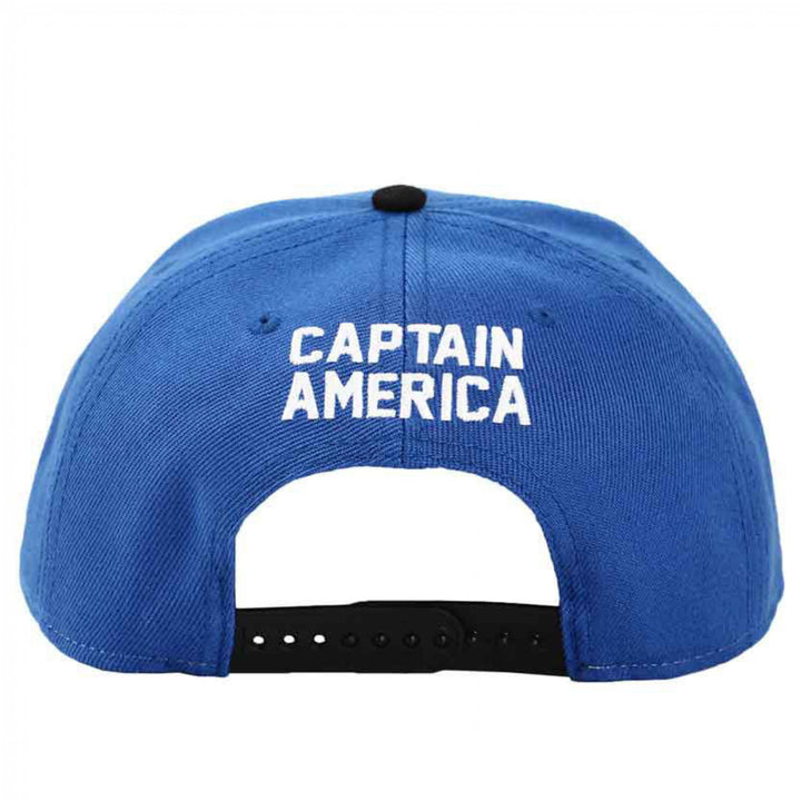 Marvel Captain America Large Logo Embroidered Pre-Curved Snapback Hat Image 4
