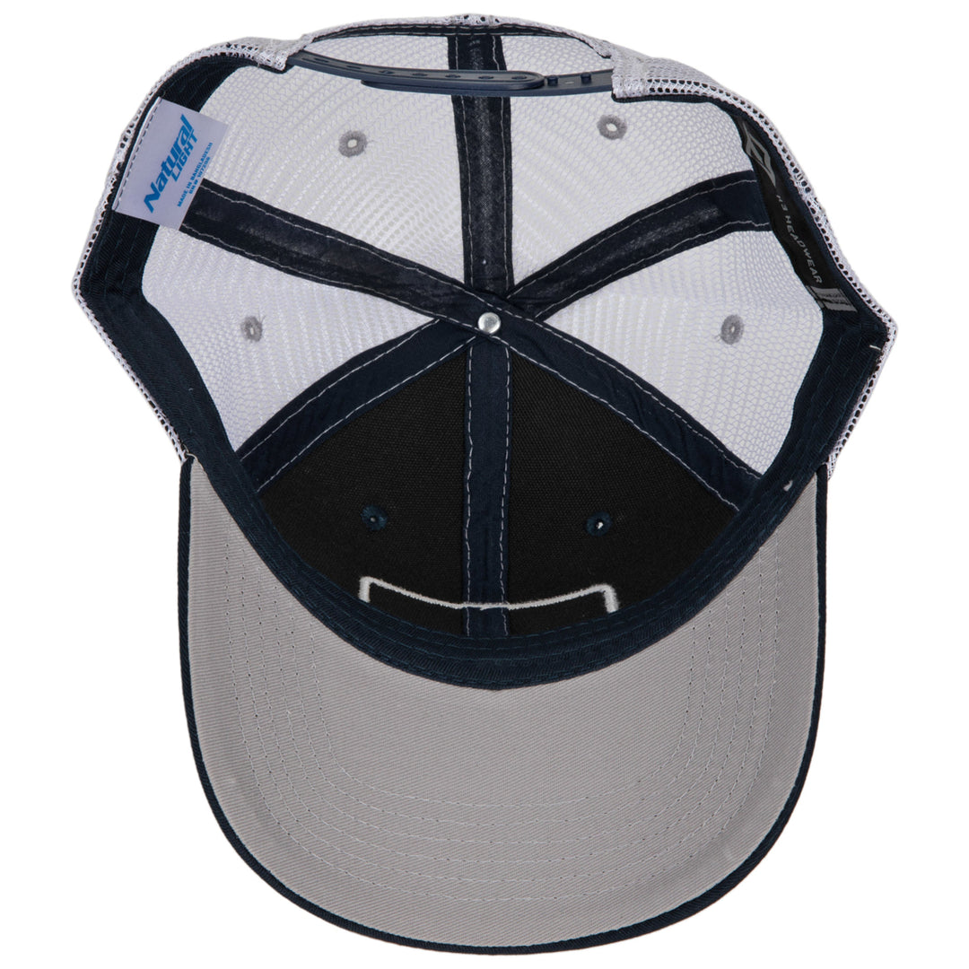 Natural Light Mesh Back Snapback Hat Image 4