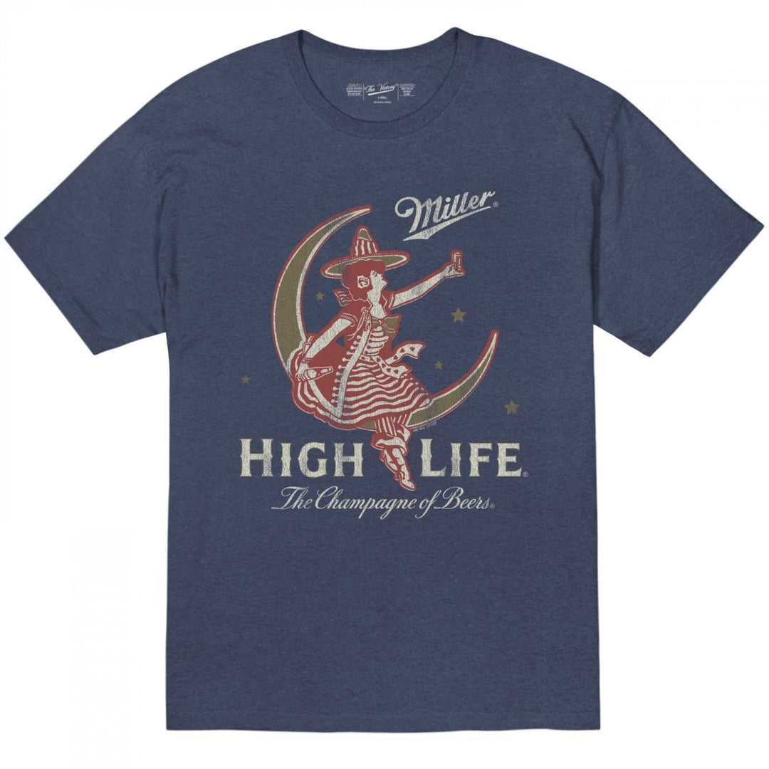 Miller High Life Classic Logo Throwback Style T-Shirt Image 1