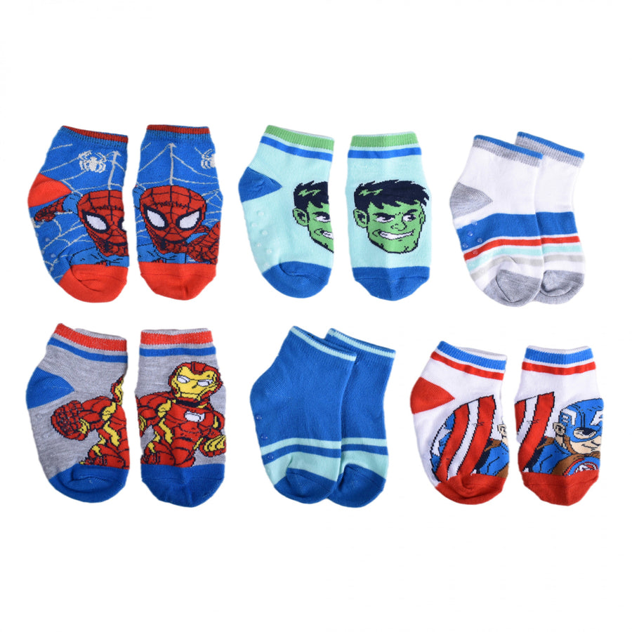 Marvel Superhero Adventures Baby Boy Variety Crew Socks 6-Pack Image 1