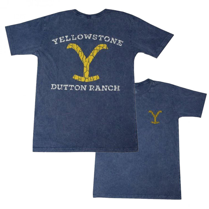 Yellowstone Vintage Logo Mineral Wash T-Shirt Image 1