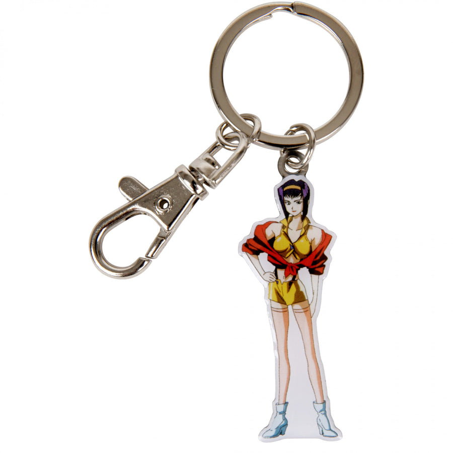 Cowboy Bebop Faye Valentine Walking Pose Metal Keychain Image 1