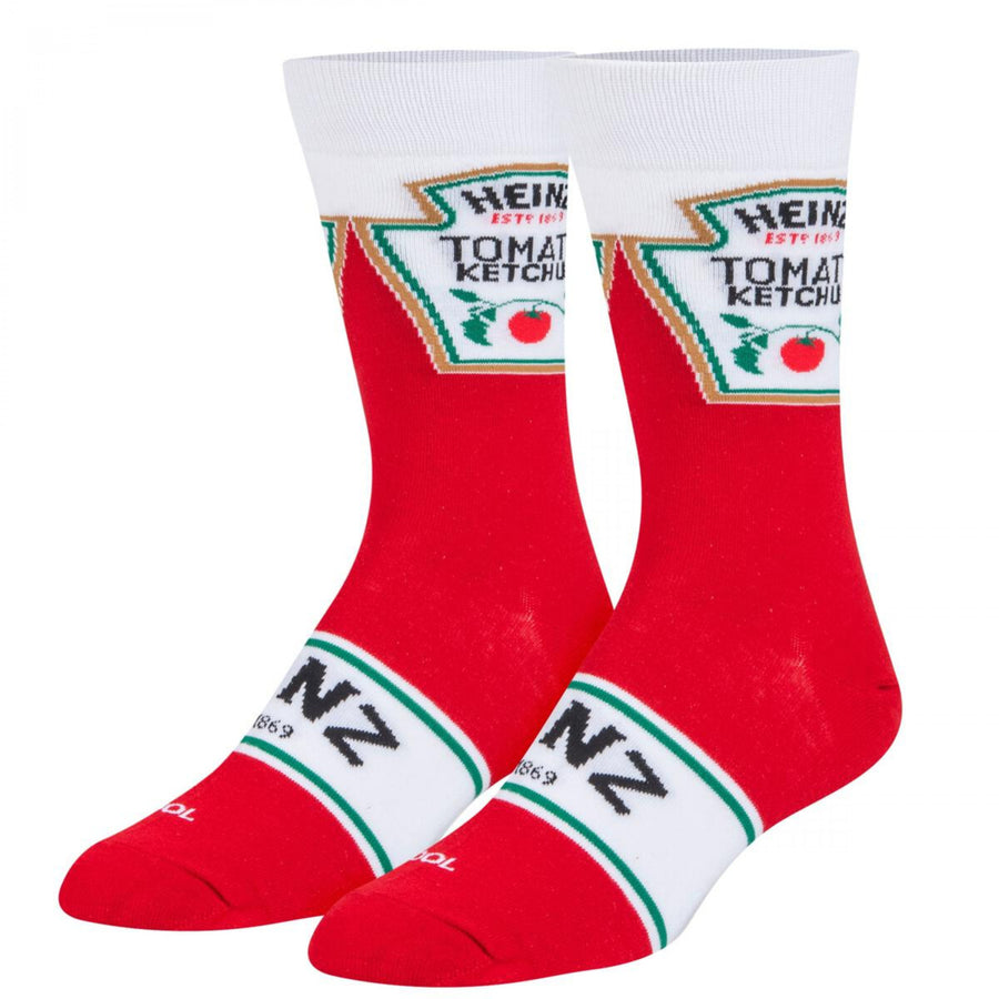Heinz Ketchup Bottle Design and Label Crew Socks Image 1
