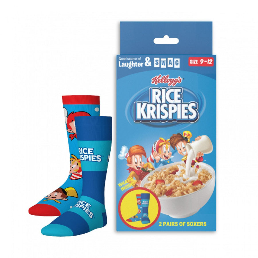 Kelloggs Rice Krispies Cereal 2-Pack Socks in Box Packaging Image 1