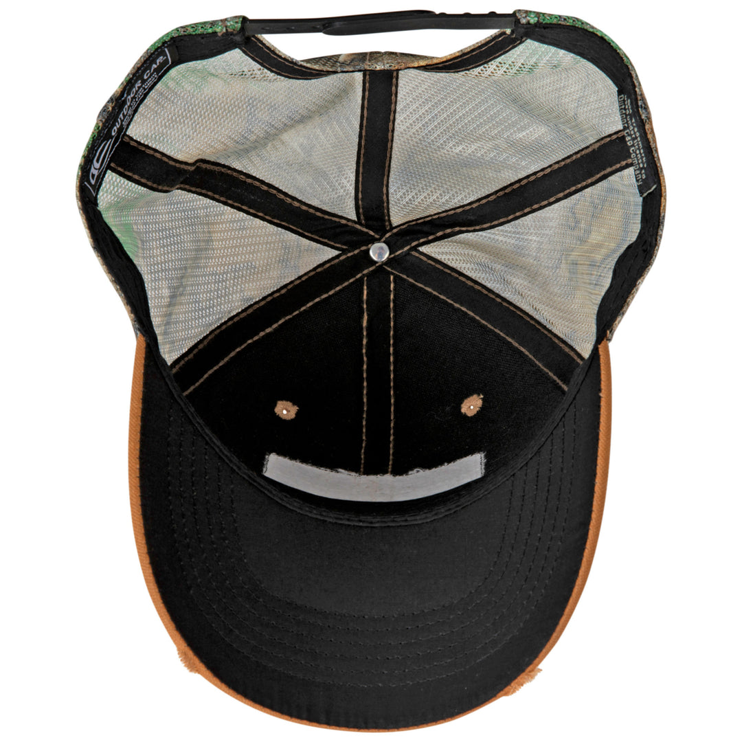 Chevrolet Logo Worn Camo Pre-Curved Adjustable Trucker Hat Image 4