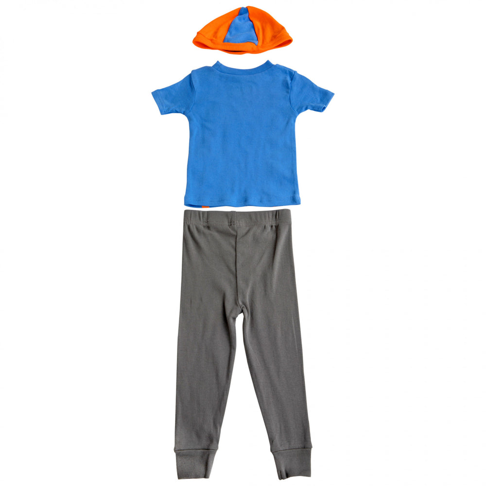 Blippi Character Short Sleeve Cosplay Pajama 3-Piece Set Image 2