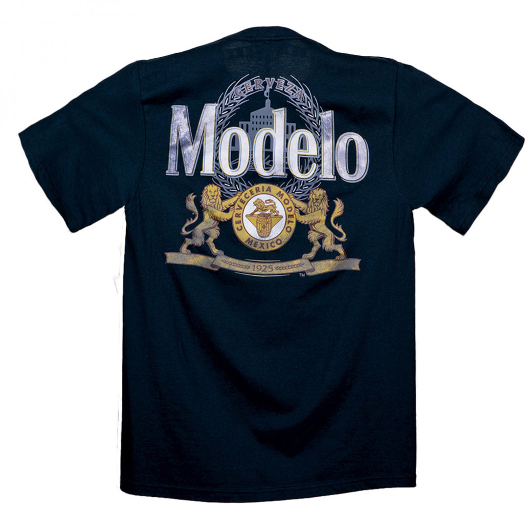 Modelo Logo Front Back Crew T-Shirt Image 3