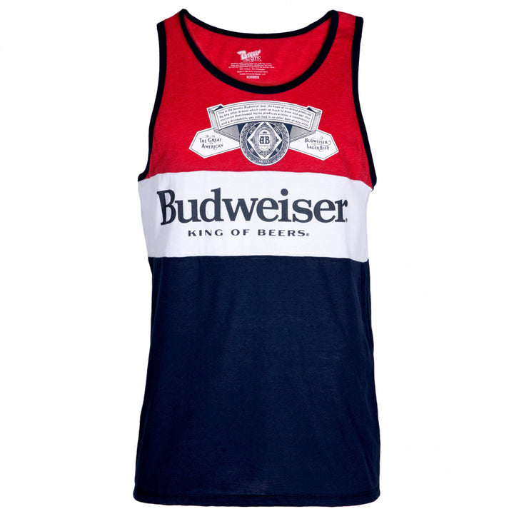 Budweiser Three Color Block Tank Top Image 1