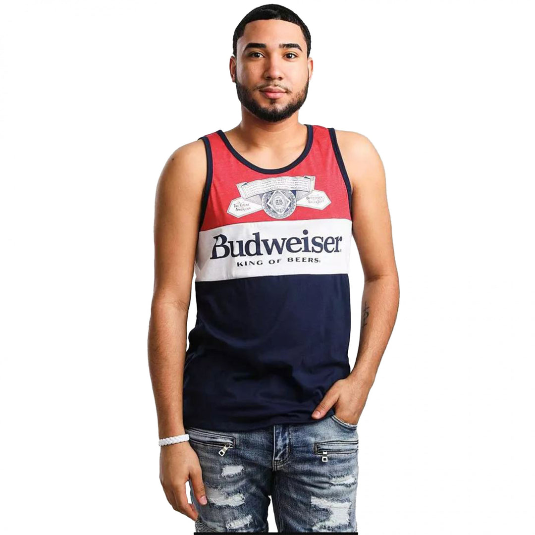 Budweiser Three Color Block Tank Top Image 3