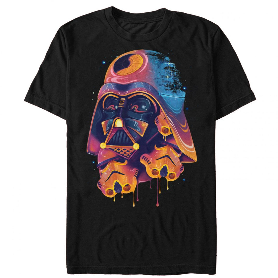 Star Wars Darth Vader Empire Paint Drip T-Shirt Image 1