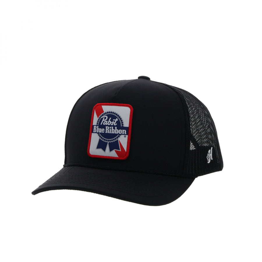 Pabst Blue Ribbon Classic Logo Patch Snapback Hybrid Bill Trucker Hat Image 1