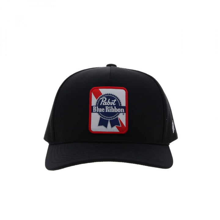 Pabst Blue Ribbon Classic Logo Patch Snapback Hybrid Bill Trucker Hat Image 2