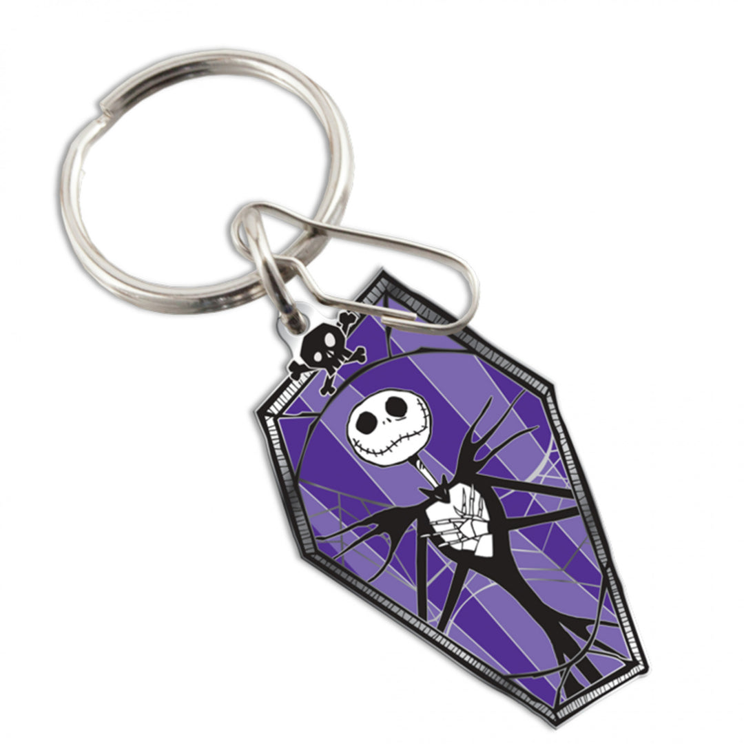 The Nightmare Before Christmas Jack Skellington Coffin Enamel Keychain Image 1