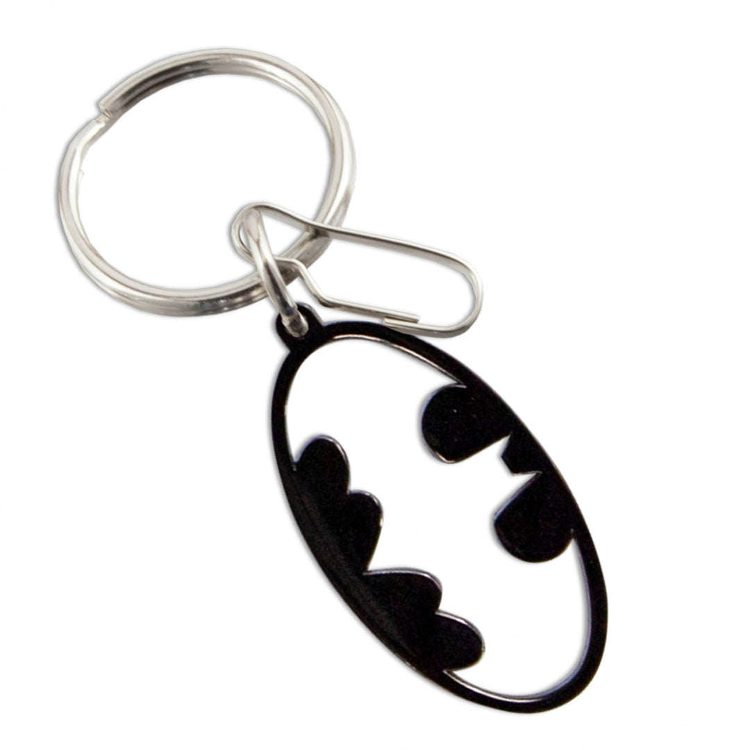 DC Comics Batman Symbol Cut-Out Metallic Keychain Image 1