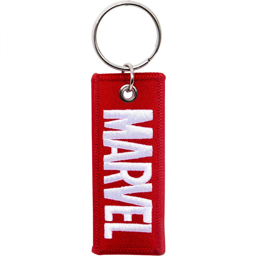 Marvel Comics Classic Logo Embroidered Woven Keychain Image 1