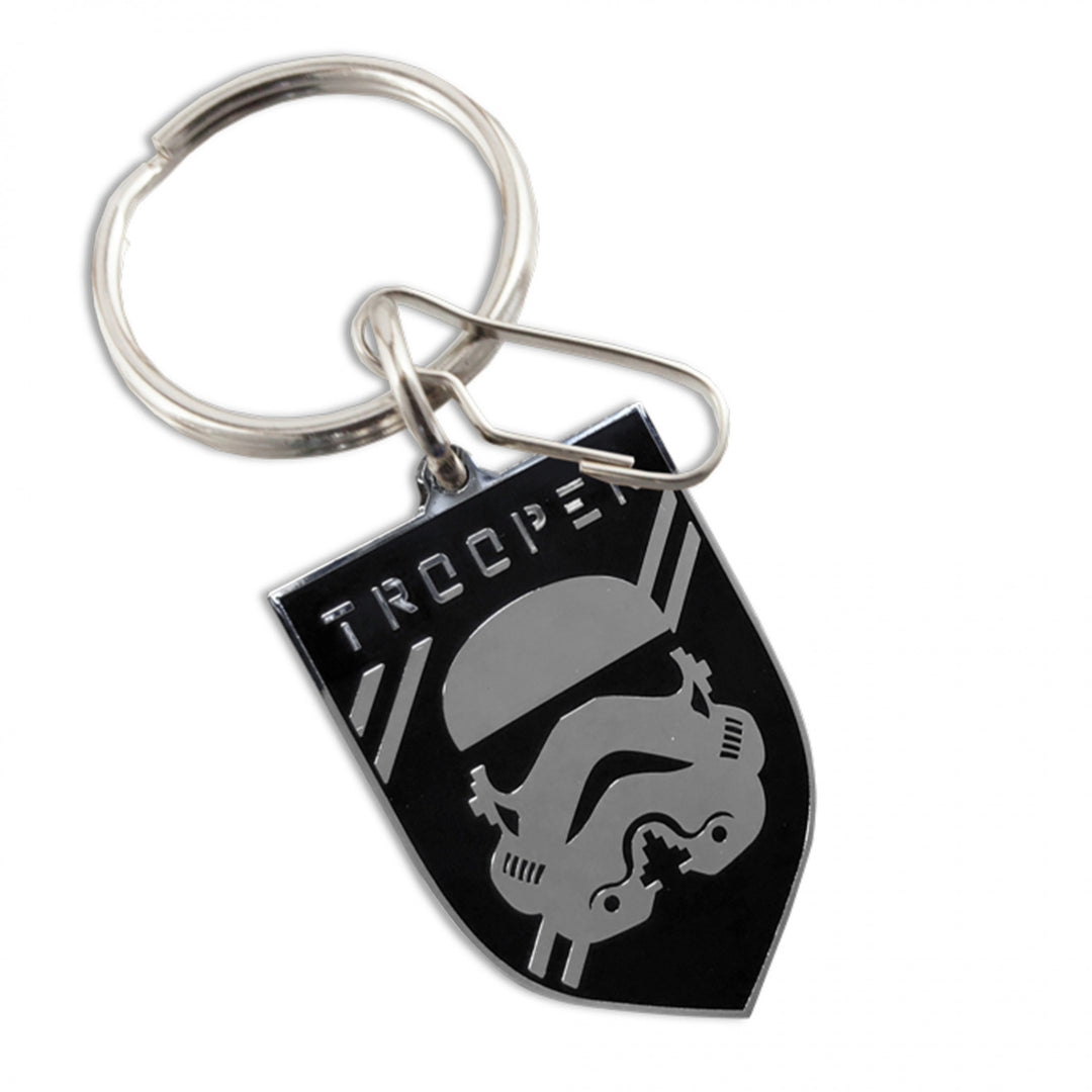 Star Wars Stormtrooper Badge Metallic Keychain Image 1