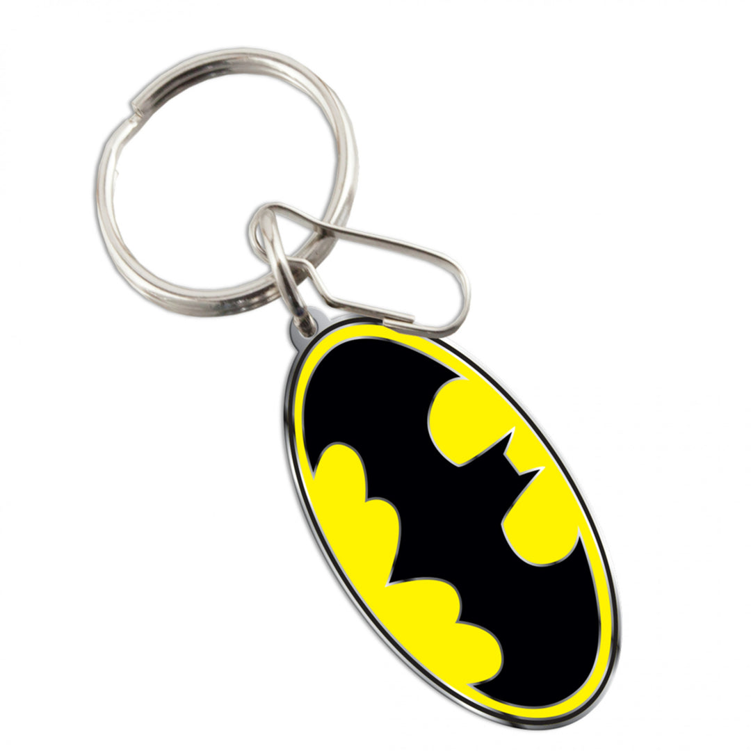 DC Comics Batman Classic Logo Enamel Keychain Image 1