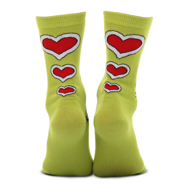 The Grinch Character Print Crew Socks Image 3