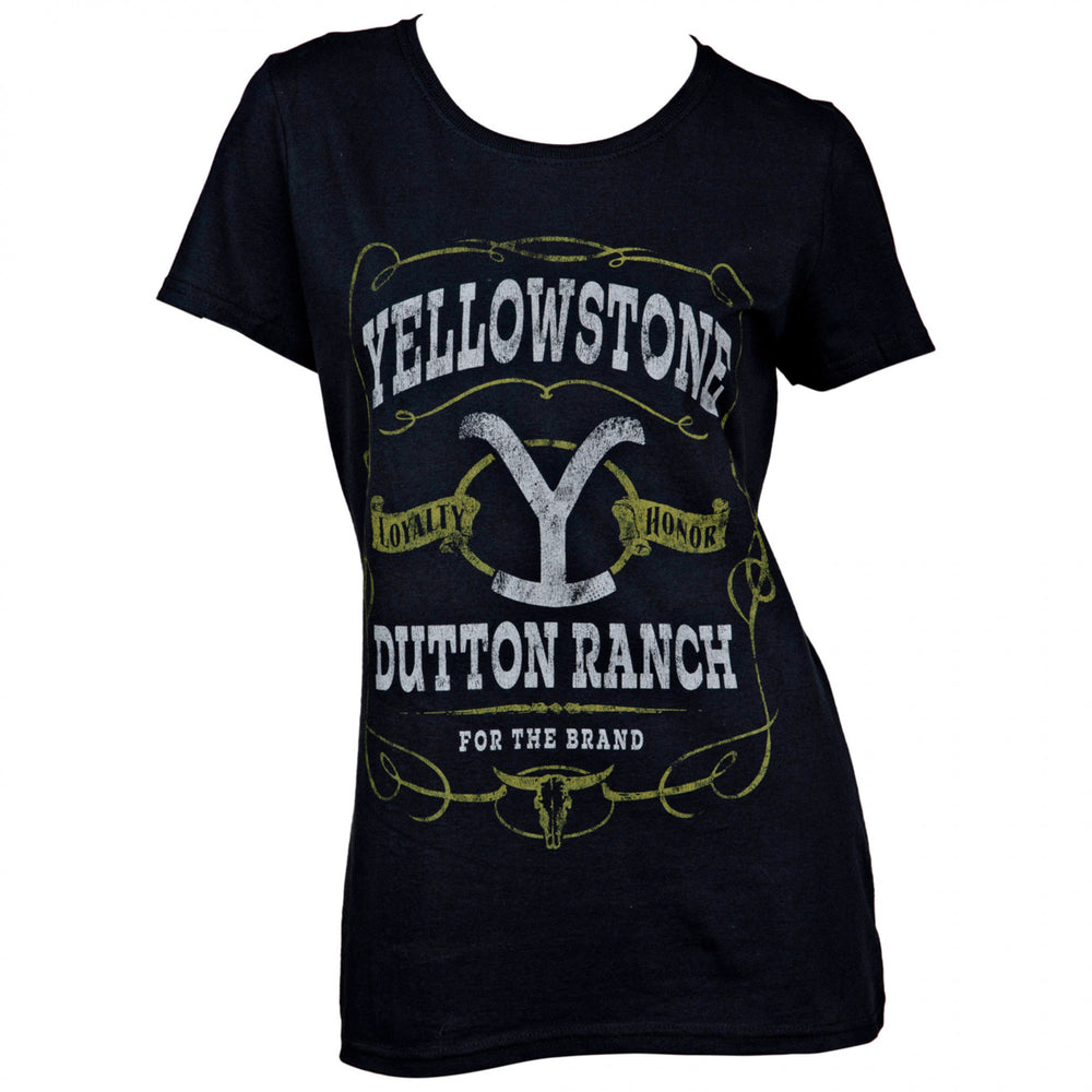 Yellowstone Dutton Ranch Loyalty Honor Mineral Wash Womens T-Shirt Image 2