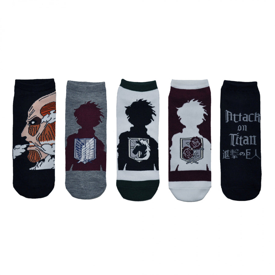 Attack On Titan 5-Pair Pack of Low Cut Socks Image 1