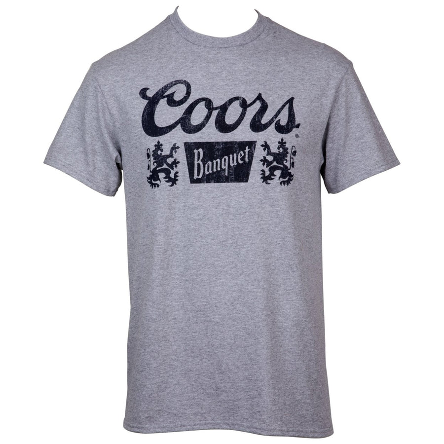 Coors Banquet Logo Distressed Print Grey Colorway T-Shirt Image 1