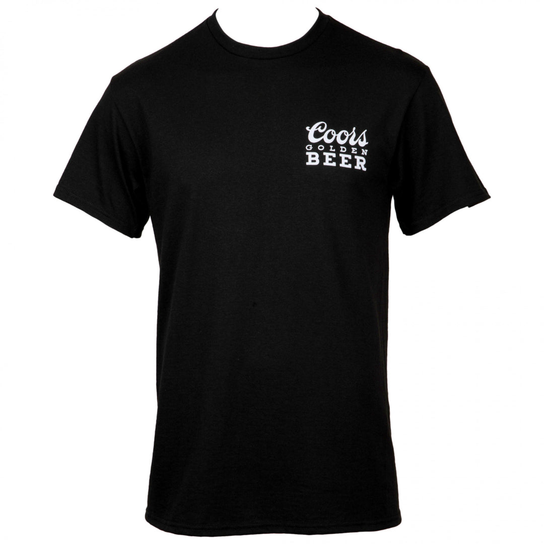 Coors Golden Beer Since 1873 Classic Label Front and Back Print T-Shirt Image 2