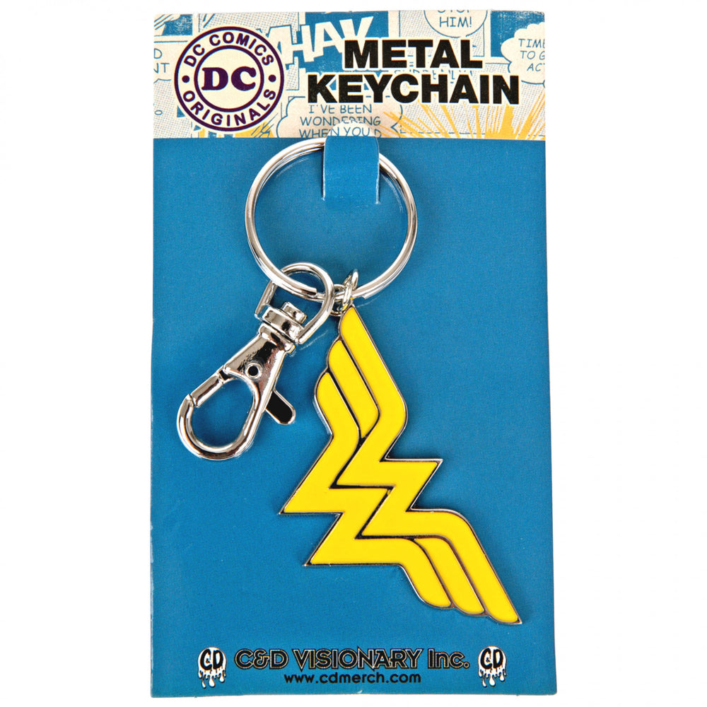Wonder Woman Logo Metal Keychain Image 2
