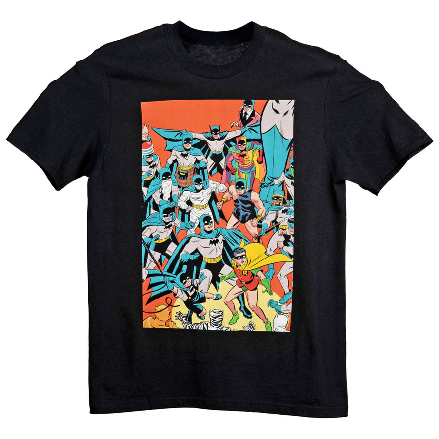 Batman Retro Character Collage T-Shirt Image 1