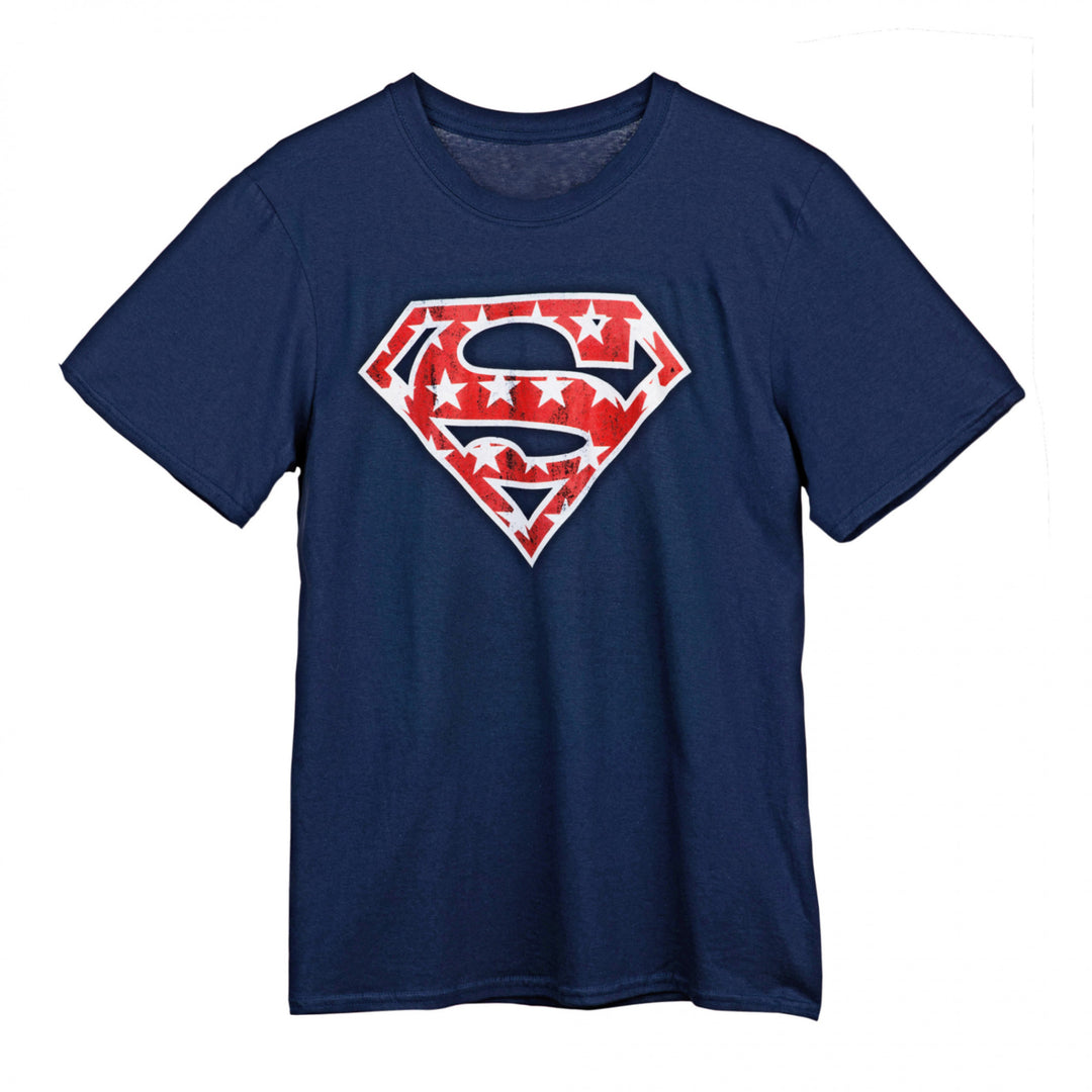 Superman Shining Stars Logo T-Shirt Image 1