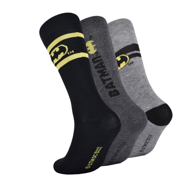 Batman Icons Crew Socks Boxed Set of 3 Pairs Image 2