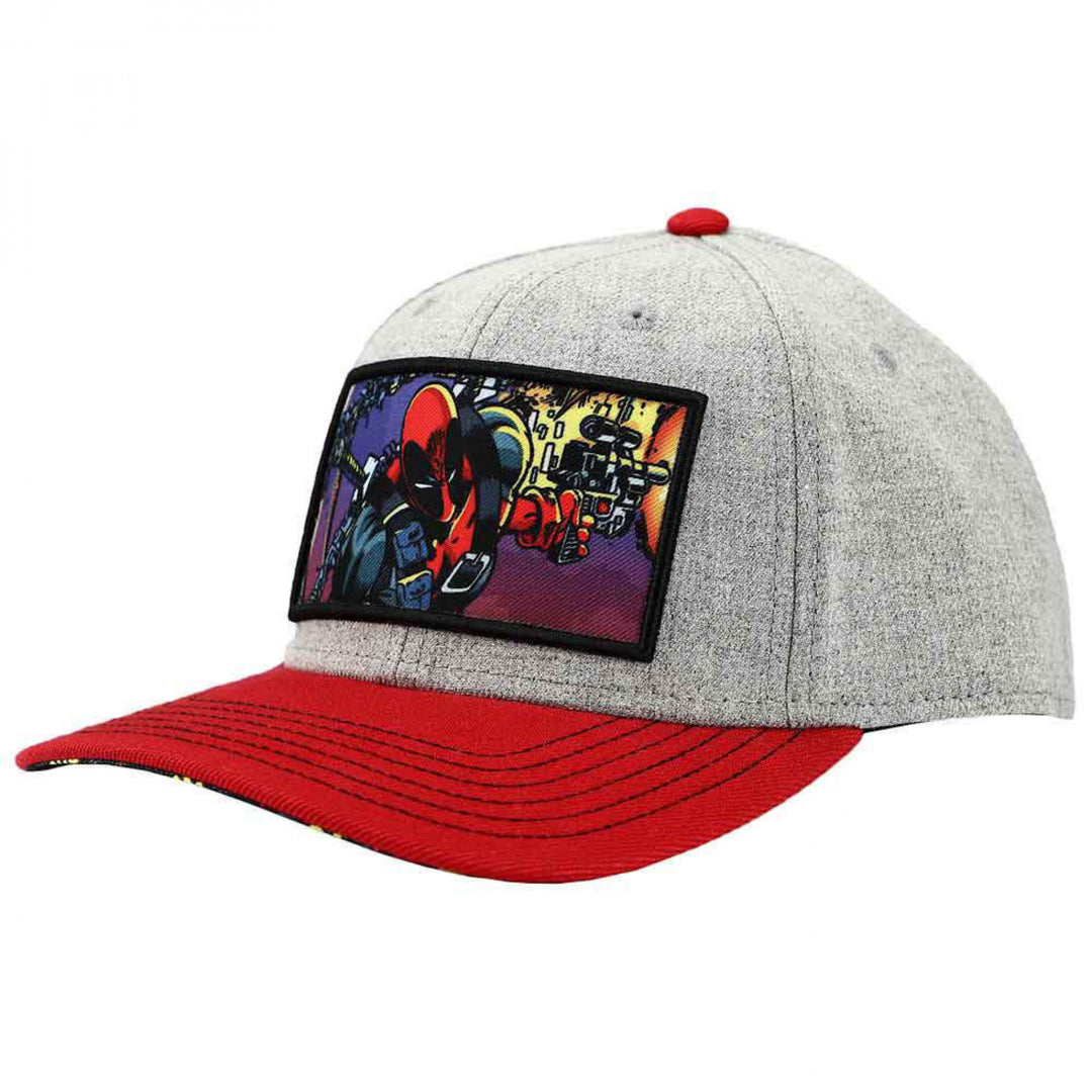 Deadpool Patch Elite Flex Pre-Curved Bill Snapback Cap Image 1