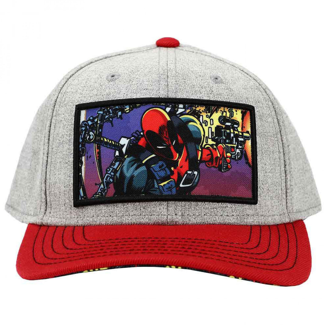 Deadpool Patch Elite Flex Pre-Curved Bill Snapback Cap Image 2