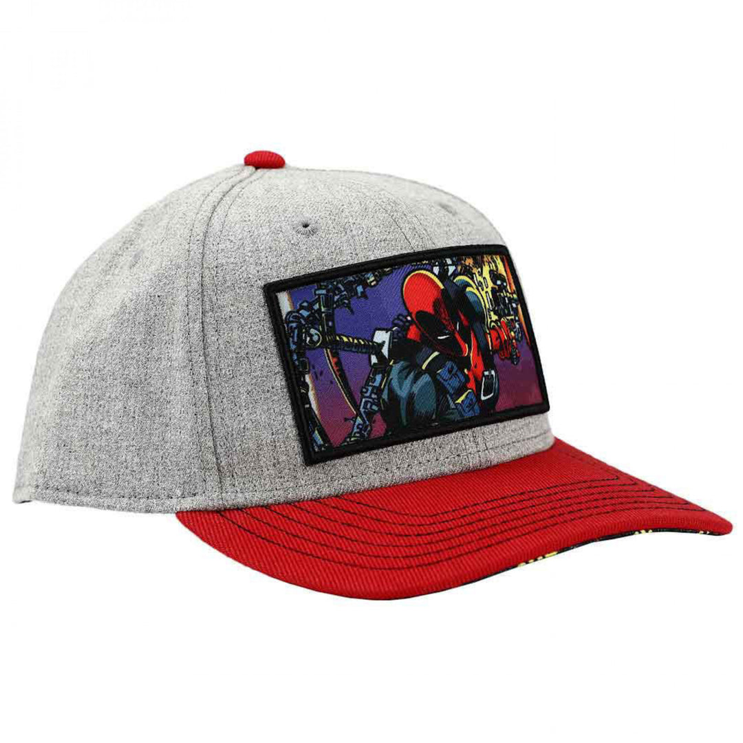 Deadpool Patch Elite Flex Pre-Curved Bill Snapback Cap Image 3