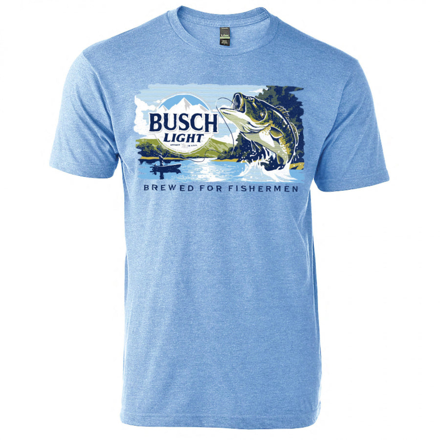 Busch Light Brewed For Fishermen Blue Colorway T-Shirt Image 1