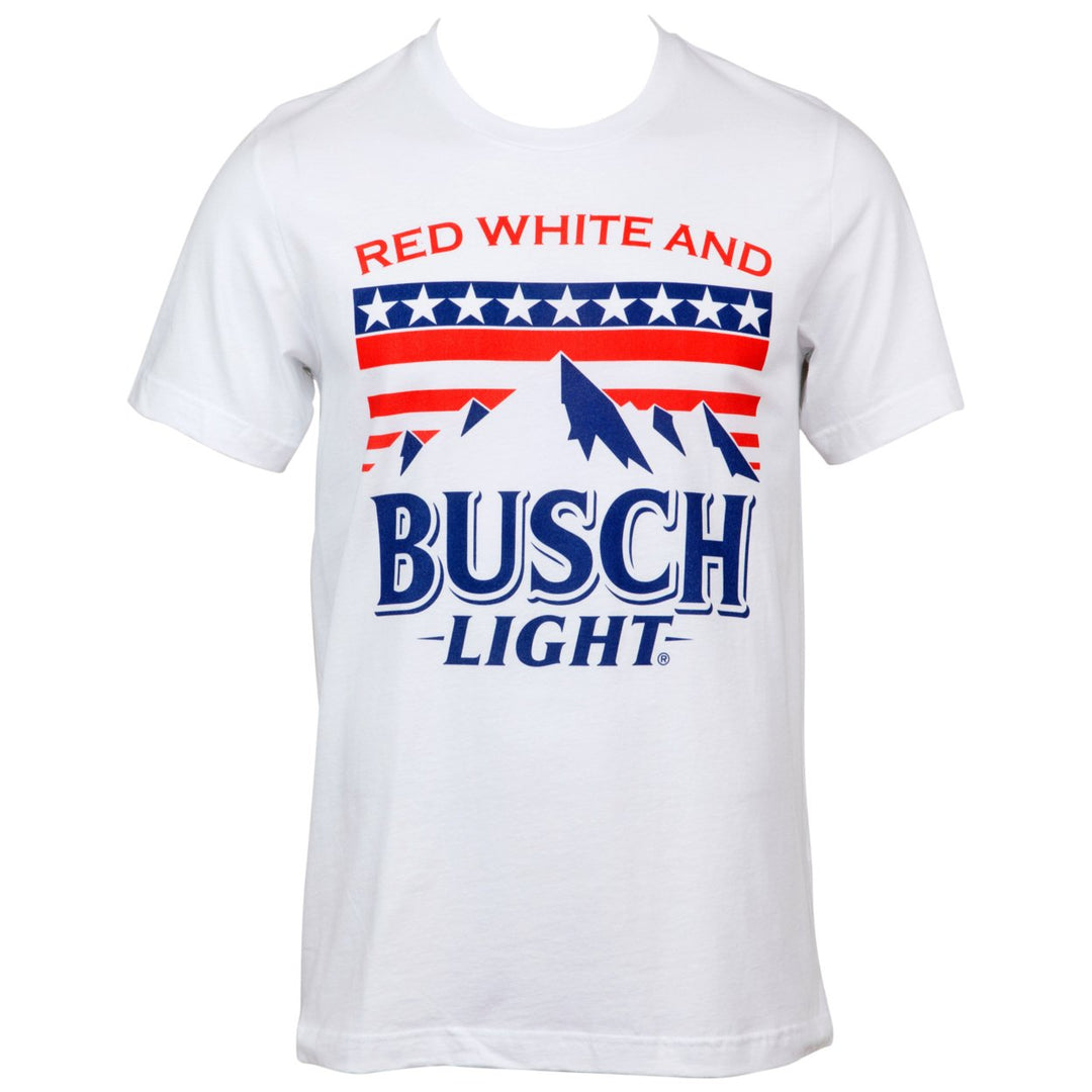 Busch Light Red White and Busch Light Mountains White T-Shirt Image 1