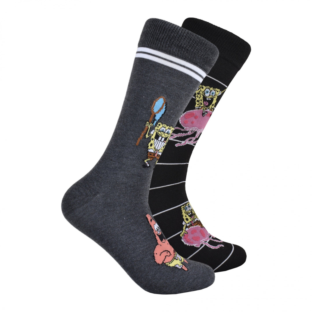 SpongeBob and Patrick Friendship Crew Socks 2-Pair Pack Image 1