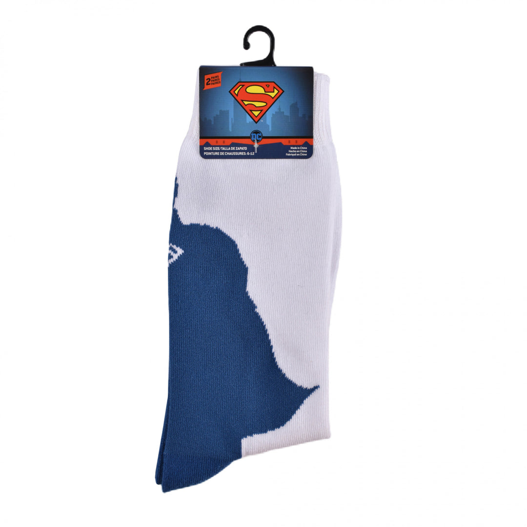Superman Man of Steel Crew Socks 2-Pair Pack Image 4