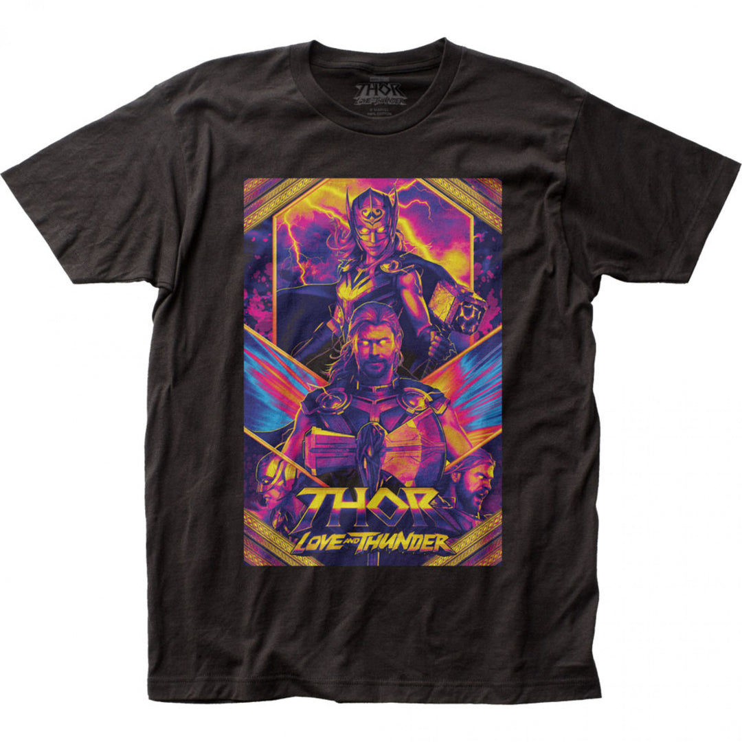 Thor Love and Thunder The Mighty Thor and Jane Foster Poster T-Shirt Image 1