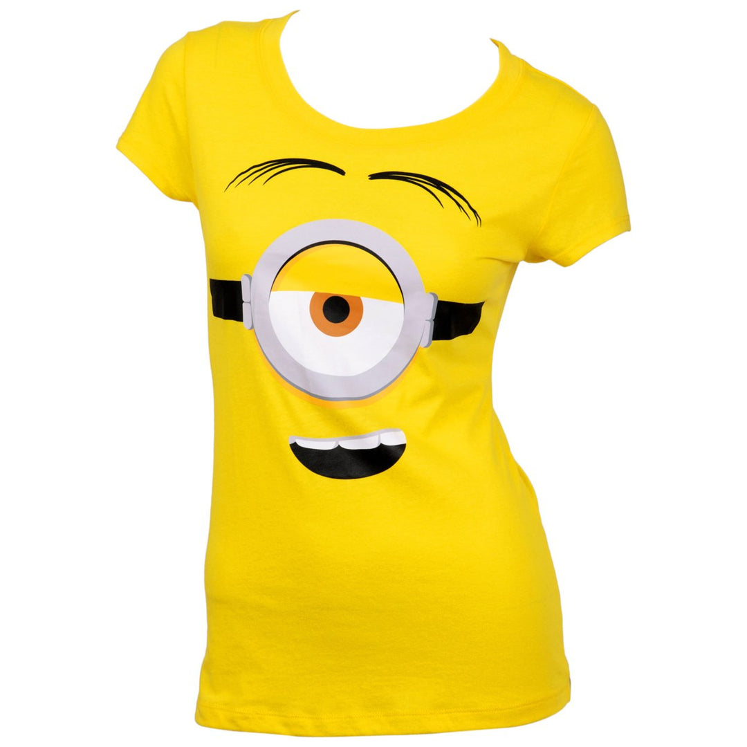 Minions Relaxed Face Juniors T-Shirt Image 1