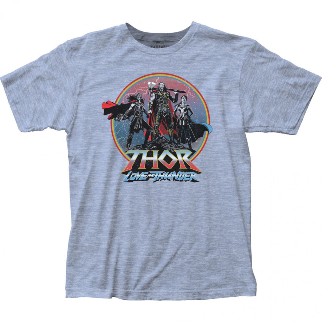 Thor Love and Thunder Characters Heroic Pose T-Shirt Image 1