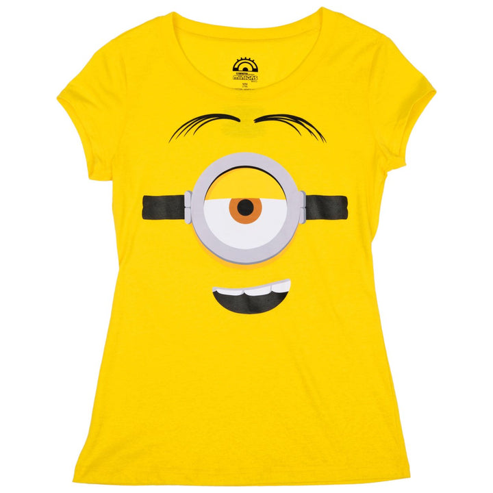 Minions Relaxed Face Juniors T-Shirt Image 3