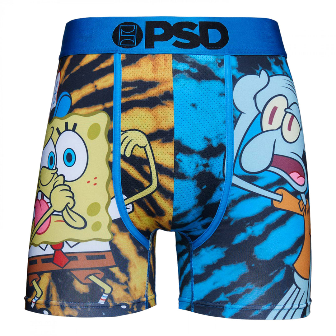 SpongeBob SquarePants Frienemies Tie Dye PSD Boxer Briefs Image 1