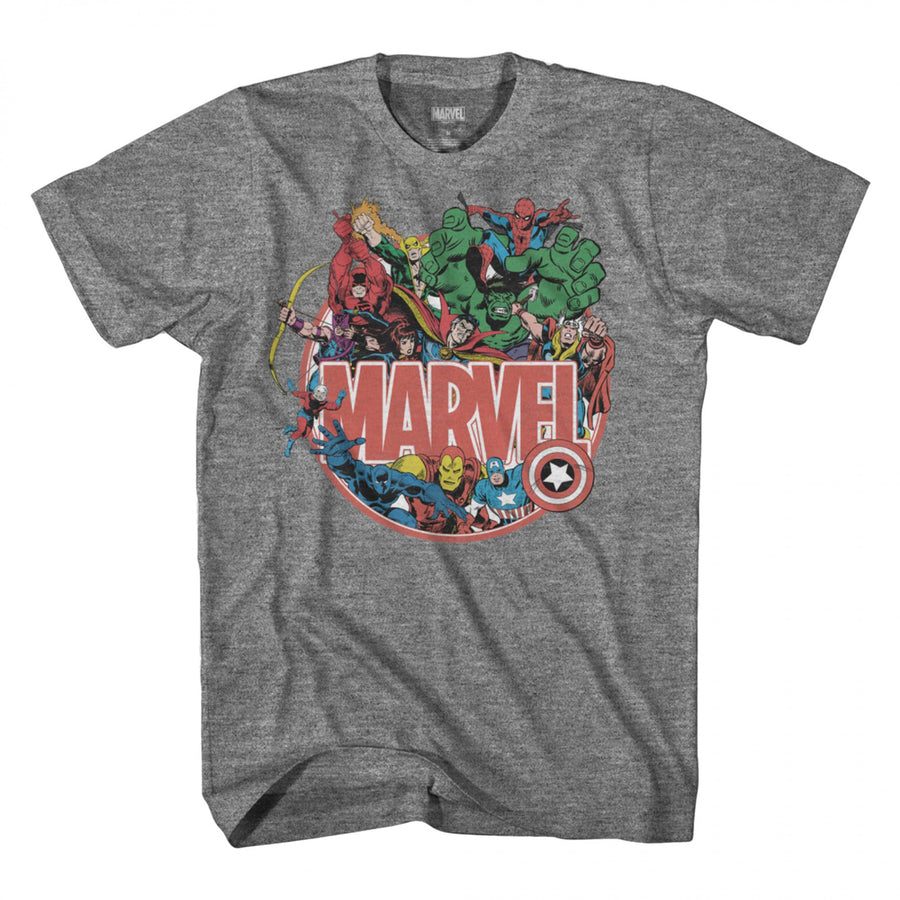 Marvel Heroes Retro T-Shirt Image 1