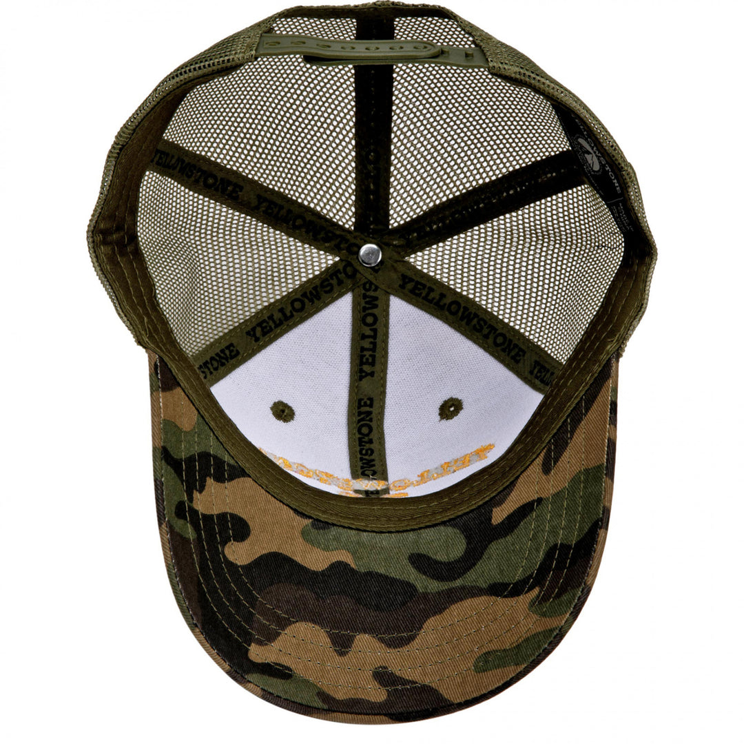 Yellowstone Dutton Ranch Camo Adjustable Trucker Hat Image 4