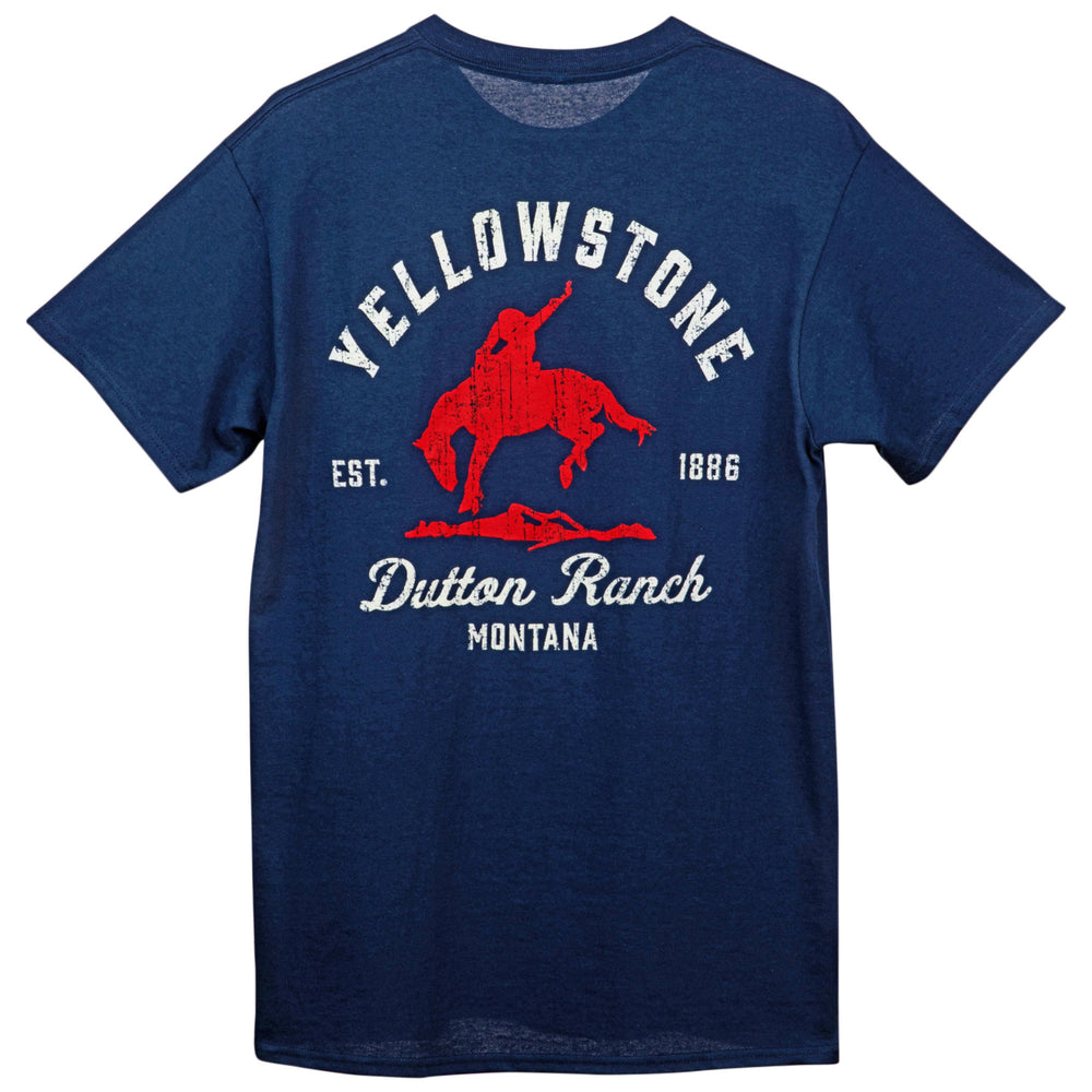 Yellowstone Dutton Ranch Montana 1886 Front-Back T-Shirt Image 2