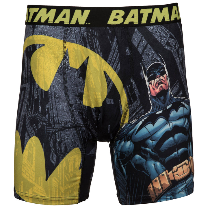 Batman Distressed Bat Signal Boxer Briefs Image 1